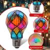 Vitray LED Ampul E26 Duy 4W 120V LED Renkli Ampul Cadılar Bayramı Noel Partisi Dekorasyonu için Romantik Aydınlatma Yatak Başucu Lambası