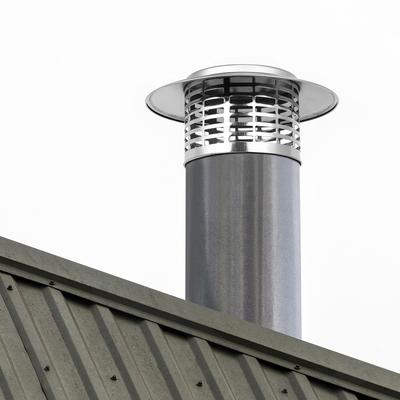 Umbrella Chimney Rain Hat Exhaust Pipe Cap Stainless Steel Cover Suite Round Caps Exhaust Outside Protection Cover for Wood
