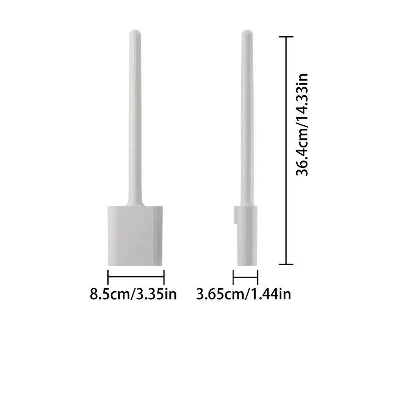 Black Silicone Toilet Brush 360 Flexible Head Wall Mounted Quick Dry Holder Long Handle Deep Cleaning Small Bathrooms Anti Bacte