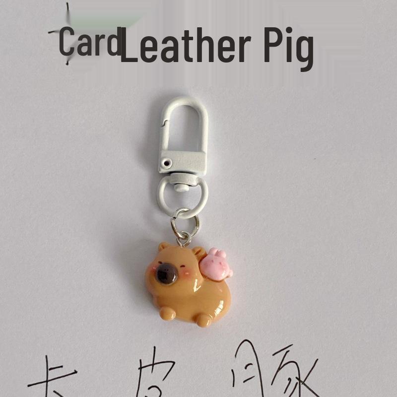Capybara Resin Keychain: Cute Cartoon Pendant for Backpacks and Gifts