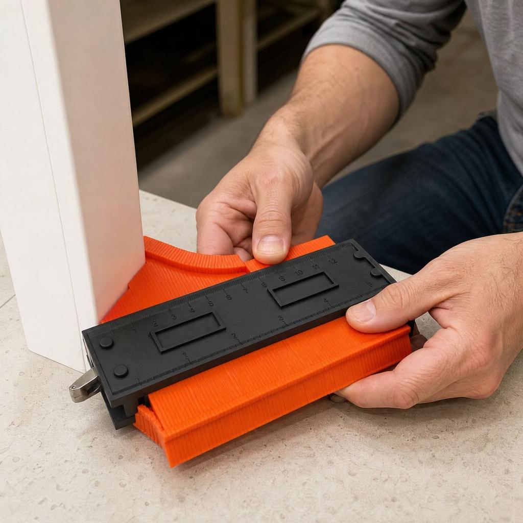 5 Inch Gauge Shape Duplicator, Orange Gauge for Woodworking, Automotive and Curved Pipe Measurement