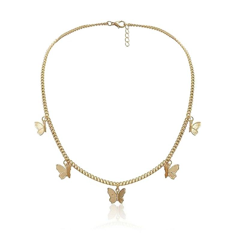 Mehrschichtige Halskette mit Schmetterlingsanhänger für Frauen, Vintage-Charme, Schmetterlinge, goldener Halsreif, Mode, exquisiter klassischer Schmuck, Geschenk