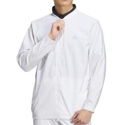 Adidas Golf HEAT.RDY Langarm durchgehender Reißverschluss Rundhals Jacke, Herren, Weiß, Größen J/XL