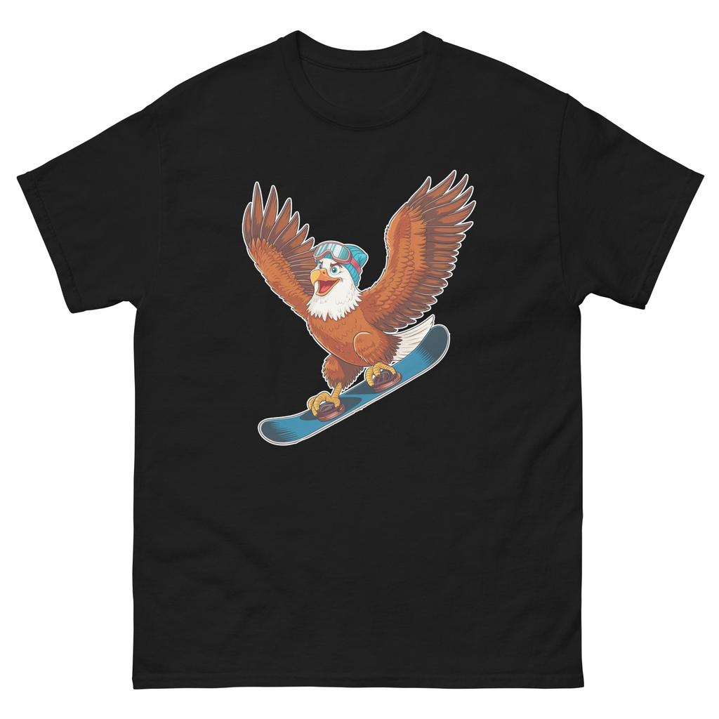 Eagle Snowboarding Fun Cartoon Snowboarder Shirt T-Shirt