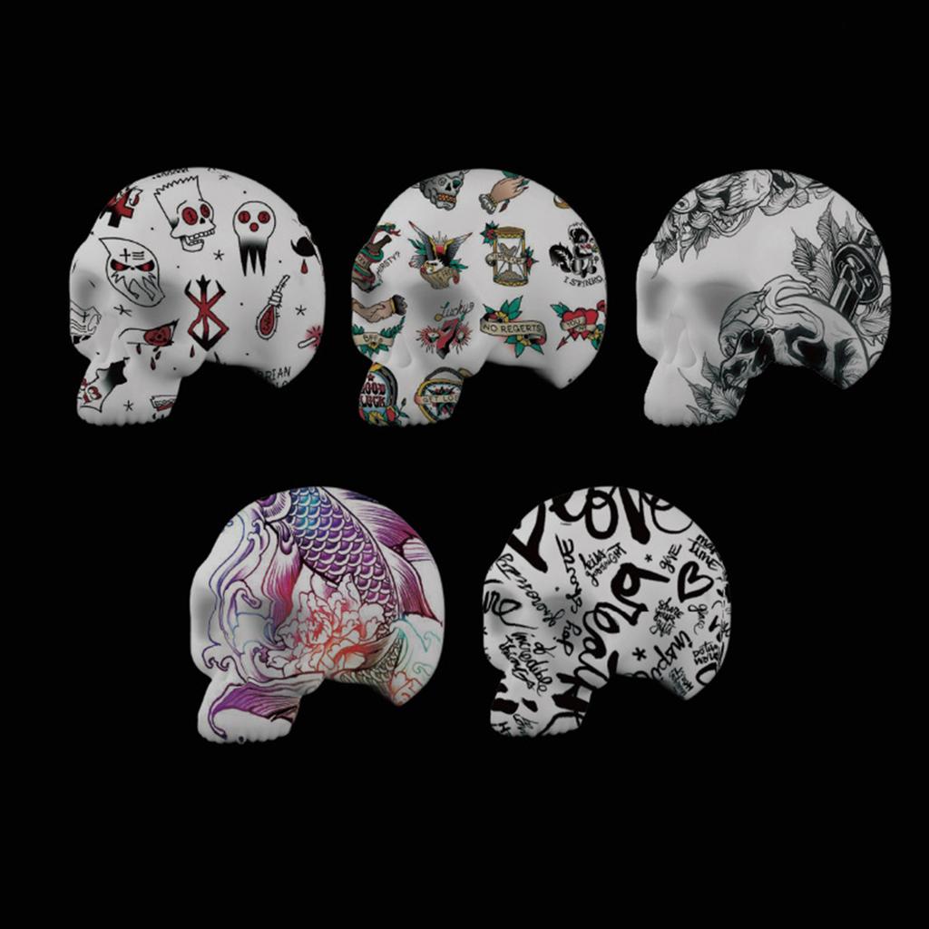 Tattoozubehör aus Silikon, Totenkopf-Tattoo-Silikon, Übungsmodellzubehör für Anfänger, Make-up-Zubehör, Dekorationen