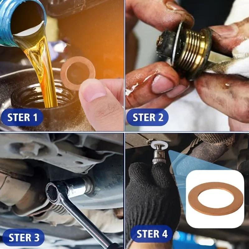 M14 Copper Sealing Washer Car Flat Seal Ring Gasket Washers 94109-14000941 09-14000 for  Honda Civic 1996-2018  CR-V 2007-2017