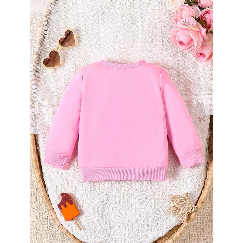 Kids Crewneck Sweatshirt, Cute Cowboy Print Long Sleeve Top