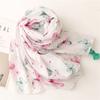 Lovely Animal Pink Flying Butterfly Pattern Tassel Viscose Shawl Scarf Lady Headband Pashmina Stole Muslim Hijab Sjaal 180*90Cm