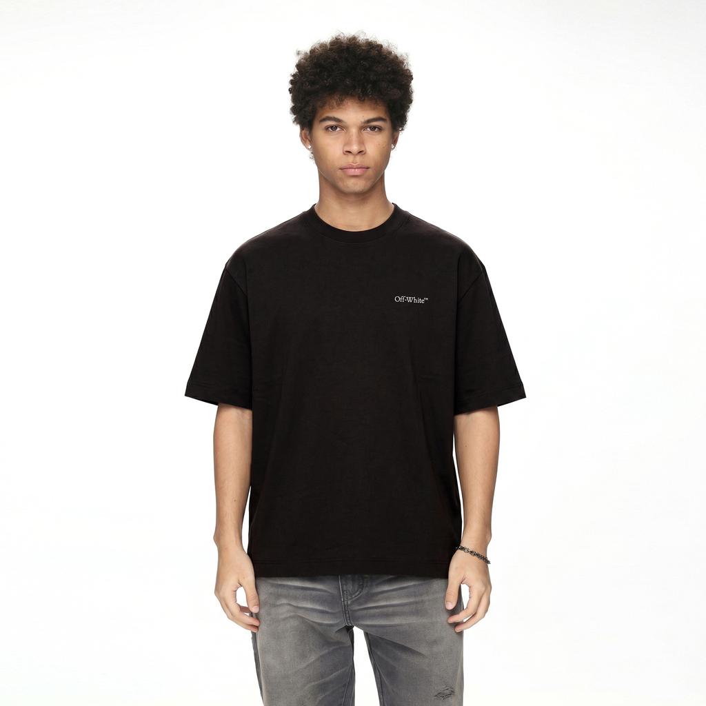 Off-White Ss26 American Street Style Gradient Spray Arrow Design Fashion Light Luxury Trendy Versatile Short Sleeve T-Shirt Unisex Tops OFFTEGLOG325Q