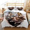 Attack On Titan Luxury Bedding Set Japan Anime Cartoon Duvet Cover Set Comforter Bedspread Twin Single Size Printed Home Textile