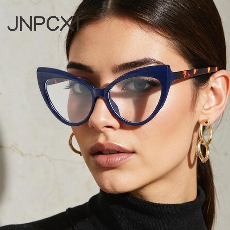  New Cat Eye Glasses Frames Women Optical Fashion Anti Blue Light Computer Glasses