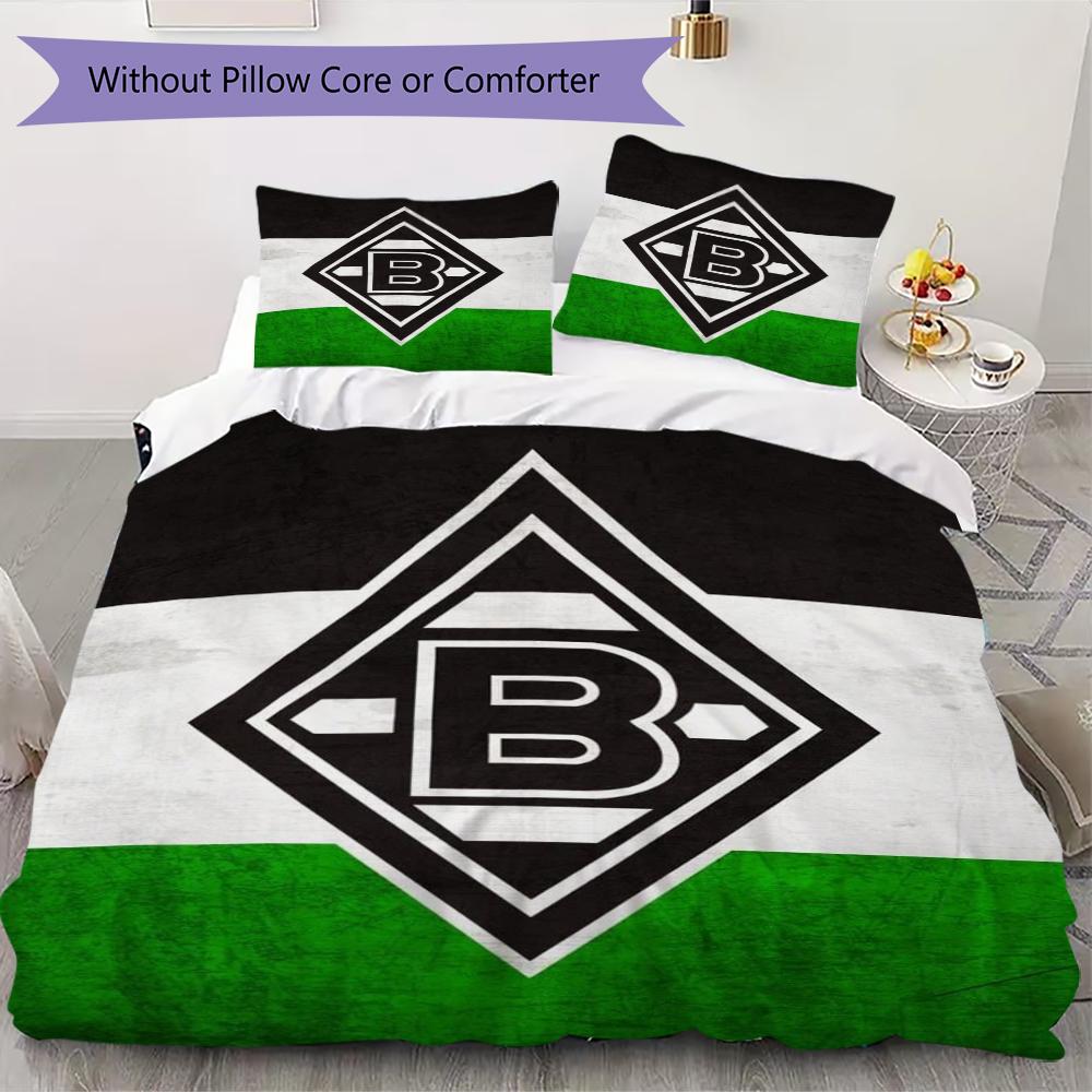 Borussia Pattern Bedding uilt Set uilt Cover Pillowcase Home Decoration Birthday Gift (1 * duvet cover + 2 * pillowcase without core)19
