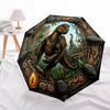 Prehistoric Jungle Adventure Pattern Umbrella, Portable and Foldable Design, 8 Ribs, a Casual Accessory for Halloween, Christmas, and Birthday Gifts.