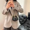 Street Style Pu Chain Moon Bag With Zipper Closure For Daily Use
