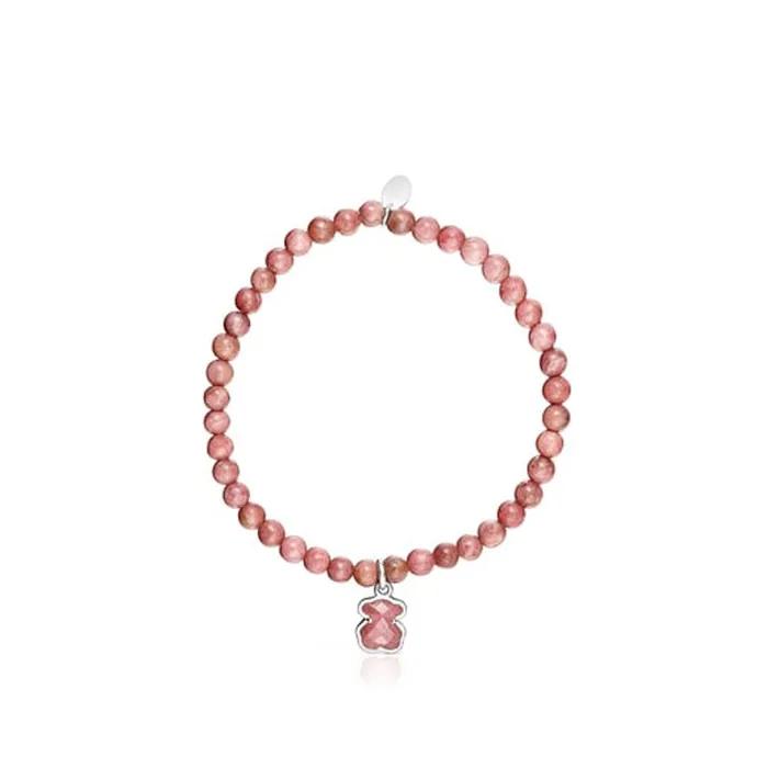 [TOUS] Silver Icon Color Rhodonite Bracelet 212531530