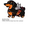 Decorative Brooch Enamel Dachshund Design Zinc Alloy Lapel Pin Sweater Dress Suit Lapel Badge Versatile Outfit