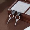 Personalized European and American leopard head conical pendant earrings, new temperament women's fashion earrings, fashionable and versatile earrings