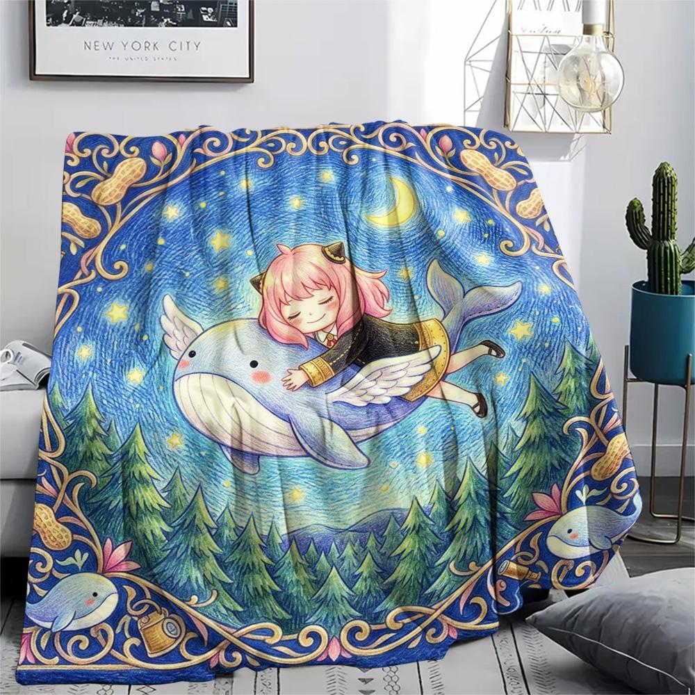 

Anya Forger Print Flannel Blanket, Ultra Soft High Quality All Seasons Warm Throw, Home Decor Cozy Blanket, Perfect Christmas Gift 80cm x 120cm
