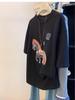 Plus Size Spring/Summer 2026 Embroidered Horse Tee - Women's Loose Short Sleeve Casual Top