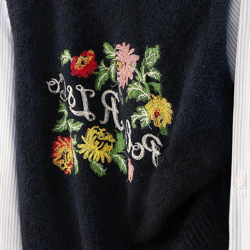 Women's Embroidered Knitted Pullover Vest