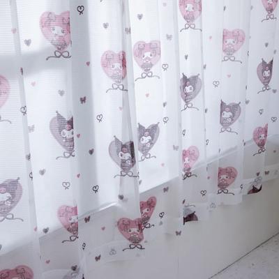 Kuromi My Melody Midnight Meloclo Opaque Lace 100cm Wide X 198cm Set of & UV-cut, Curtains, Long, 2. Washable. (SB-662-S)