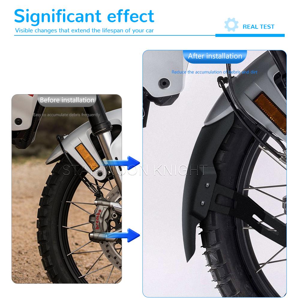 ABS Mudguard Fairing Front Fender Extender For Ducati Desert X DesertX 2022 2023 - Moto Fender Extension Motorcycle Accessories