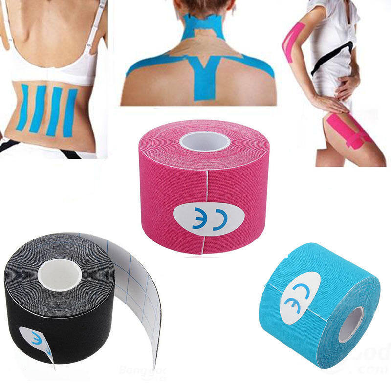 Kinesiology Therapeutic Tap Self Adherent Cohesive Cotton Bandage Sport Injury Muscle Protect Bandage