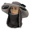 Mens Sun Hat with 2 Solar Fans Nylon UPF50 Wide Brim Fast Drying USB Rechargeable Summer Cooling