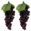 2pcs Fake Grapes Artificial Grapes Fake Fruit Grapes for Wedding Party Cabinet Farmhouse Photography Props