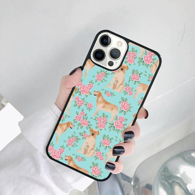 Cartoon Golden Retriever Dog Phone Case Cover For iPhone 17 Air 15 16 14 11 12 13 Pro MAX Plus Coque
