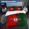 3PCS Portugal's National Emblem Bedding Set 2D Printing (Includes 1 Duvet Cover + 2 Pillowcases Coreless), Bedroom decor,Fan gift