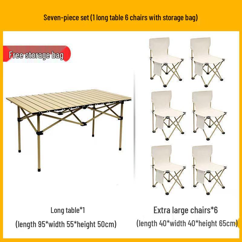 Portable Outdoor Folding Table and Chair Set - Perfect for Camping, Picnic, Patio, and BBQ