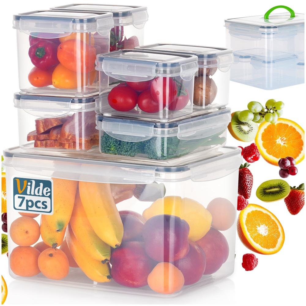 Food Containers with Lid and Seal 7 Pcs.