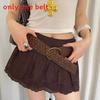 Bohemian Style Leather Belt For Women With Metal Studs And Embellishments For Casual Wear