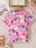 2024 Children's Clothing Girl T-Shirt Short Sleeve Child T-Shirt Vibrant Heart Graphic Casual Kids Summer Clothes Girl Top Tees