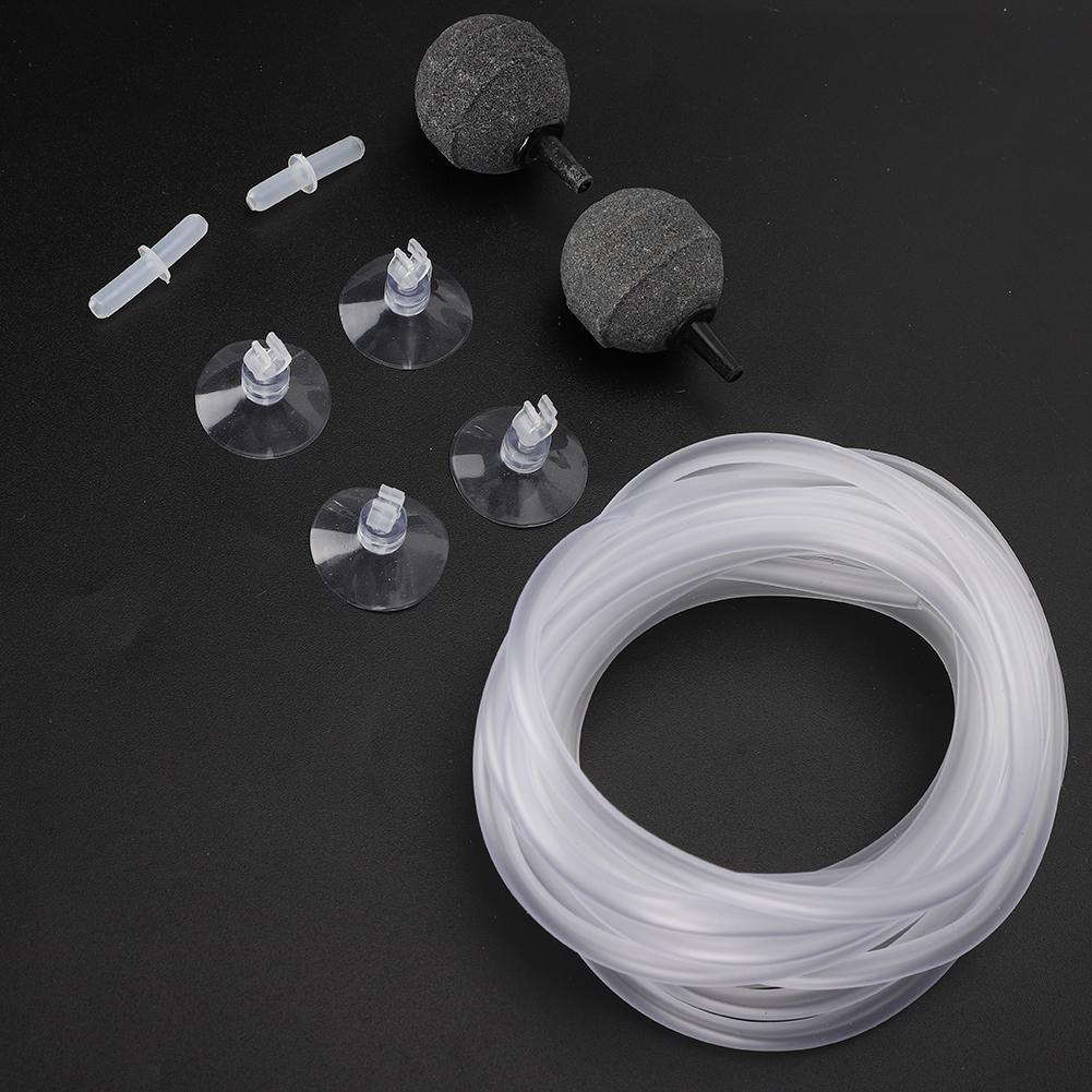 Aquarium Oxygen Pump Accessory Kit Bubble Stone Hose Suction Cup Holder Valve Aerartion Device for