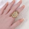 Retro Insect Opening Ring For Women Animal Beetle Cicada Punk Hip-hop Adjustable Finger Ring Trend Daily Party Jewelry Accessory