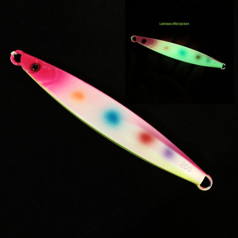 Glow-in-the-Dark Ocean Trolling Metal Jig (180g, 10.7cm) for Sea Fishing