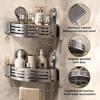 Corner Shower Caddy Suction Cup Shower Shelf Corner No Drilling Bathroom Shower Organizer Storage Rack Adhesive .