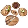 Oval Wooden Serving Tray for Dinner Fruit and Snacks Handmade Plate for Home Kitchen Rustic Decor