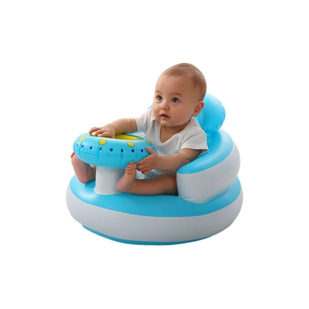 Self-Inflatable Inflatable Baby Sofa Music Feature Toddler Practice Sitting Stool Bedroom Use