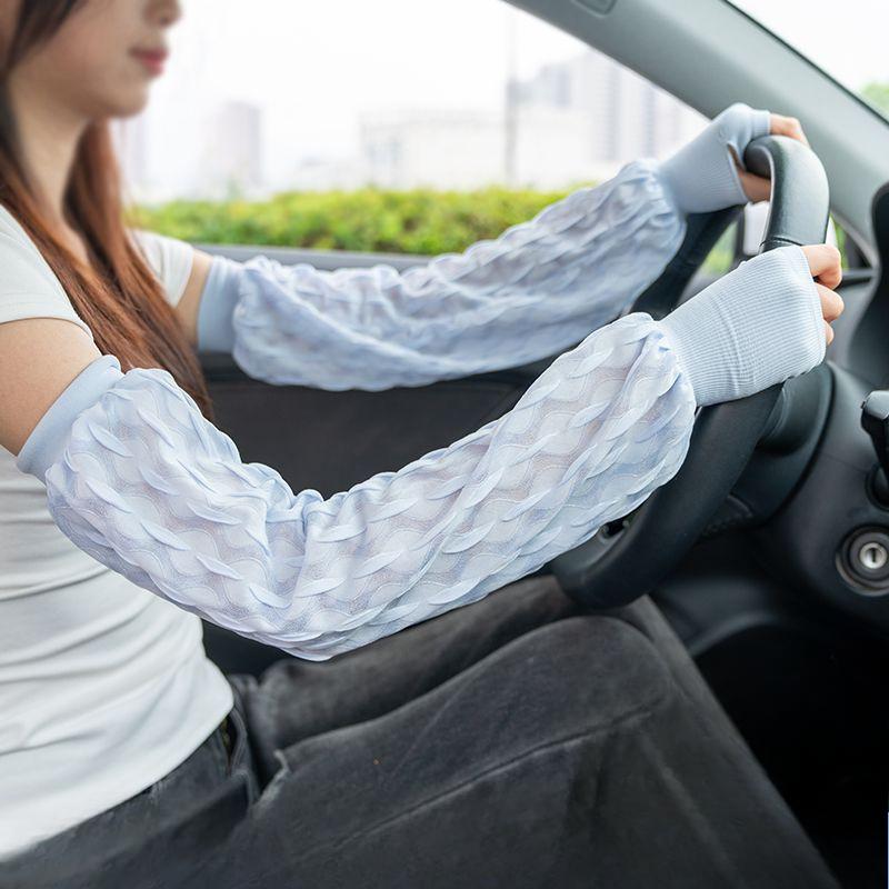 Sunscreen Sleeves for Women, UV Protection, Arm Guards, Arm Sleeves, Summer Driving, Mesh Gloves, Thin Design, Lace Ice Sleeves, Loose Fit