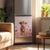 Highland Cow Dishwasher Magnets Decorative Cover Magnetic Cover for Refrigerator Wash Machine Metal Door Cover Sticker Magnetic Dishwasher Cover