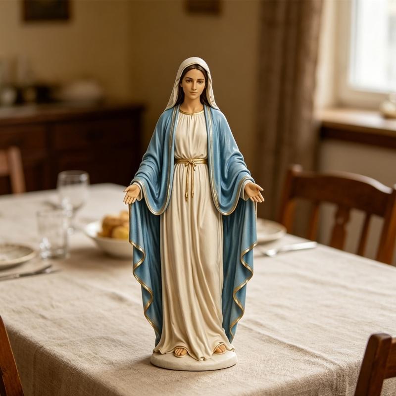 Großzügige Jungfrauen Statue, Jungfrau Maria Figuren Katholisches Geschenk Religiöse Statuen Skulpturen Outdoor Indoor Heimdekorationen