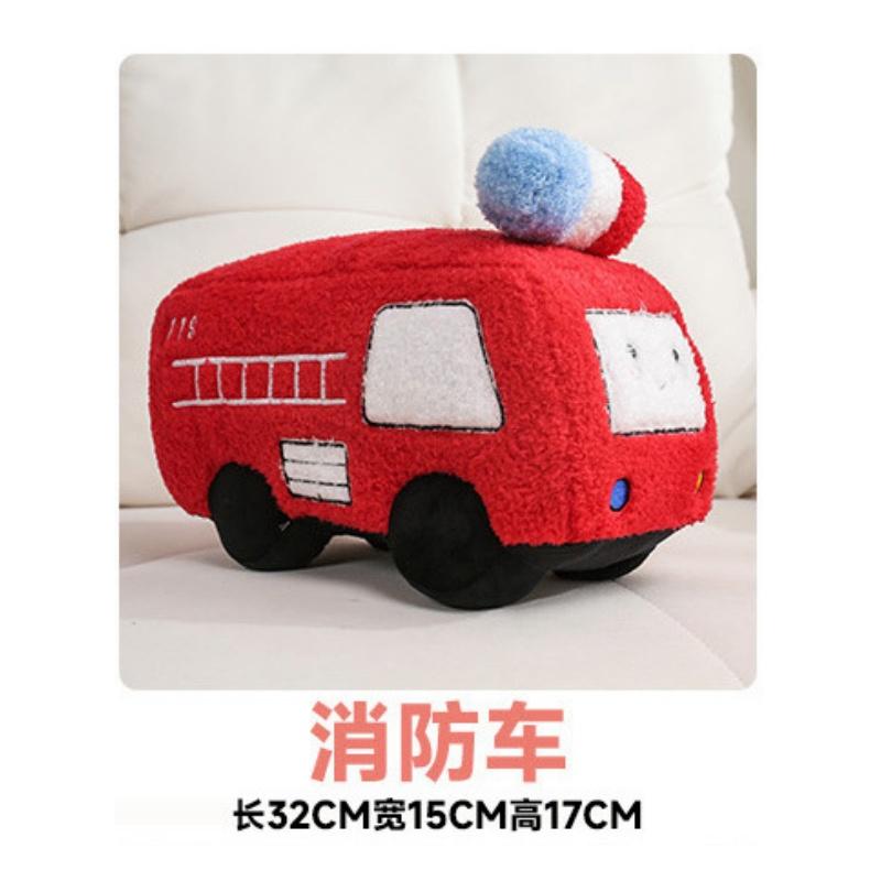 Stuffed Varipus Transportation Cars Plush Toys Polices Car Ambulance Taxi Tank Fire Engine Airplane Train Birthday Gift for Boy