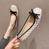 2025 Summer New Pregnant Women Doudou Shoes Women's Flat Lazy Shoes One Pedal Single Shoes Versatile Breathable Work Shoes Ladyshoes