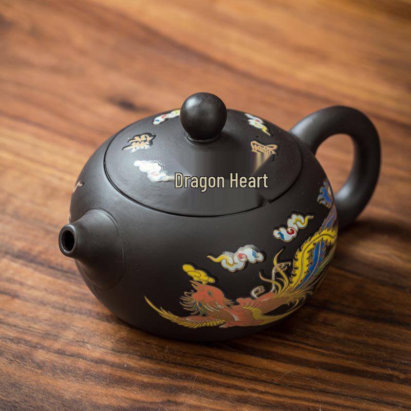 Original Ore Color-Changing Phoenix Cry Purple Clay Teapot - Large Capacity for Brewing Tea