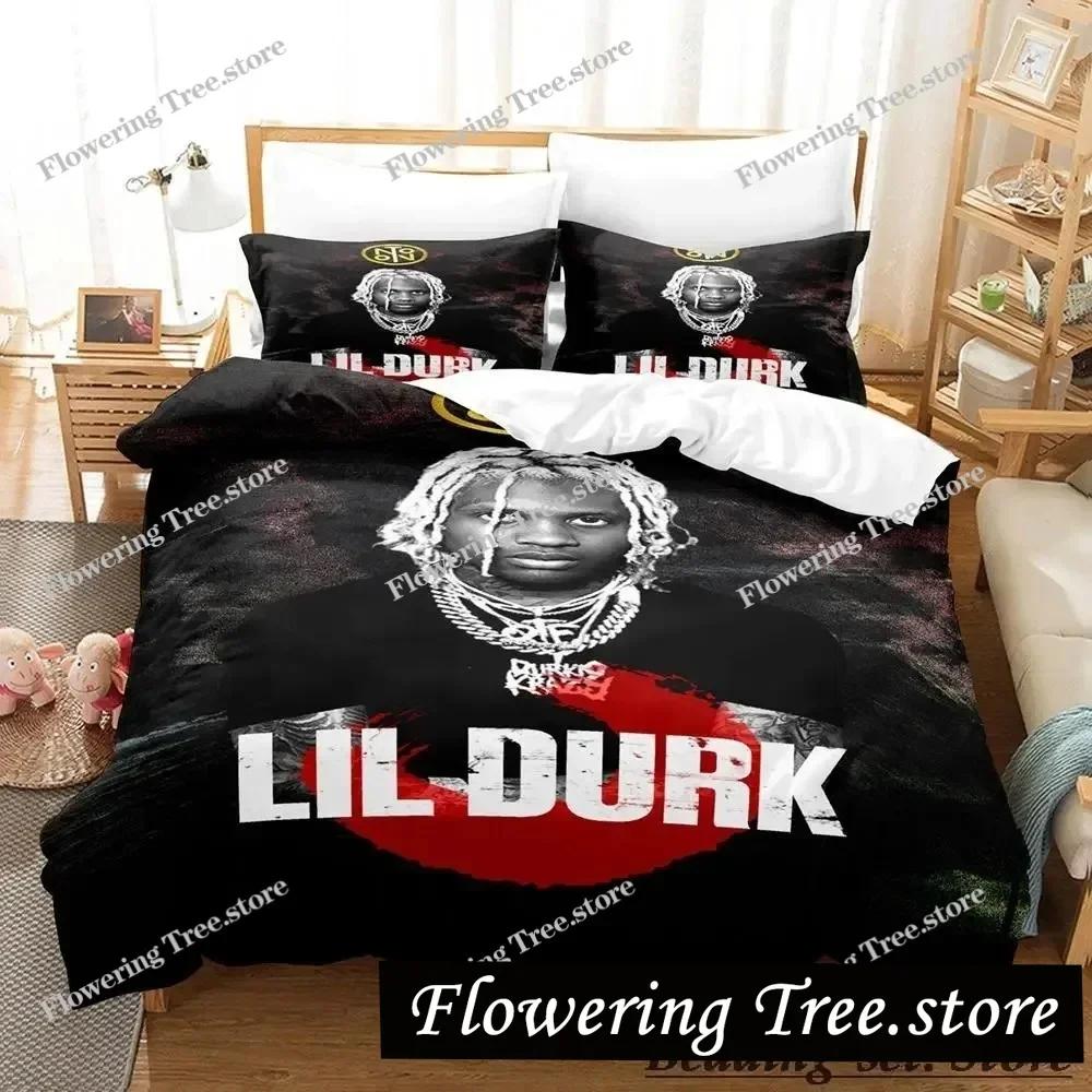 Lil Durk Bedding Set Single Twin Full Queen King Size Bed Set Aldult Kid Bedroom Duvetcover Sets Anime Parure De Lit Bed