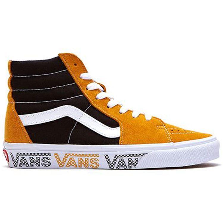 Vans Sk8 hi Black Yellow Splicing Unisex 'Sunflower Black' VN0A4BV6SXY