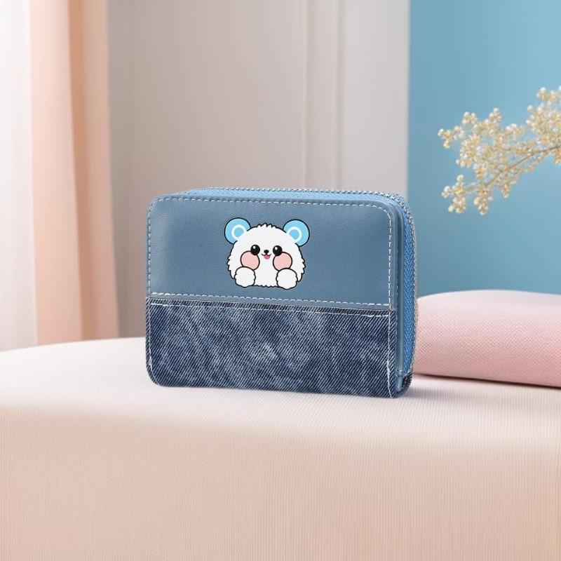 Compact Wallet Card Organizer With Pu Material And Anime Pattern For Casual Carry